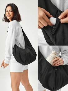 GLOWMODE 13L Spiral Adjustable Shoulder Bag With Multi Pockets Daily Casual - Black - View 7