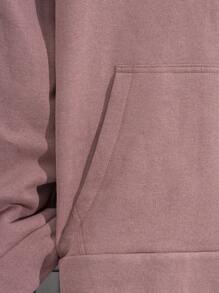 RueChic Cotton Men Letter Printed Regular Hoodie Set - Pink - View 4