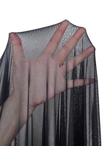 SHEIN Swim Lettuce Trim Ruffle Trim Flounce Sleeve Kimono,Summer Beach Beach Long Dressvacation Dresses Women - Black - View 8