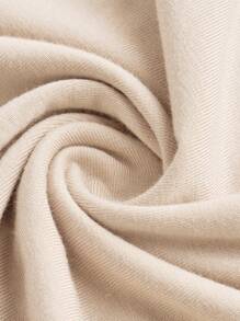 SHEIN 2pcs/Set Teen Girl's Knitted Ruched Camisole Casual Dress - Khaki - View 10