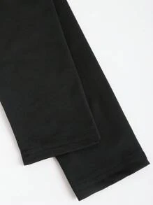 SHEIN Unity Women Lace Patchwork Solid Sweetheart Neck Long Sleeve Top (Random Cut) - Black - View 4