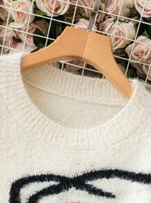 SHEIN LUNE Plus Size Crew Neck Long Sleeve Simple Pullover Sweater, Casual Daily Wear Knit Pullover Fall Winter Outfit