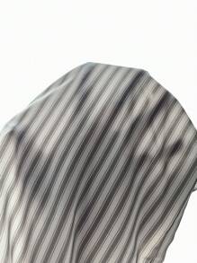 SHEIN LUNE Striped Slanted Pocket Casual Straight Pants - Khaki - View 6