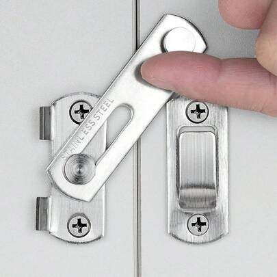 1 件不锈钢门闩，带螺栓，浴室安全锁，锁，防盗，适用于棚屋、宠物笼和谷仓门，圣诞节可作为节日礼物