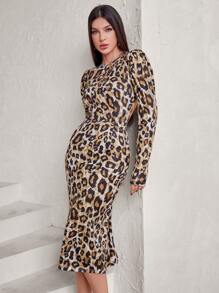 GENKIRA Đầm suông tay dài hở eo đế chế dây rộng cho nữ - Nhiều màu - Xem 2