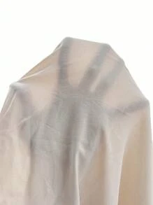 Chiquease Solid Twist Front Wrap Dress - Beige - View 7