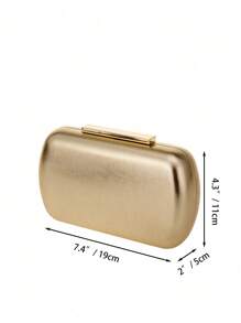 RCRK Golden Party Clutch Golden Parfois, Elegant Clutch Bag For Women - Gold - View 4