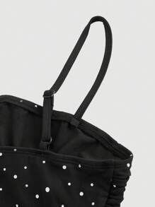 SHEIN MOD 前褶黑色紧身优雅背心、秋季上衣、性感背心、派对背心、约会背心、俱乐部上衣、亮片上衣、生日女士服装 - 黑色 - 查看 4