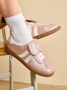 CUCCOO EASI 2024 New Spring Autumn Pink German Language Training Style Women's Shoes, Casual Platform Sneakers, Sport Shoes Fall Tainers