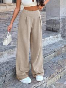 RueChic Pantaloni larghi in lino da donna