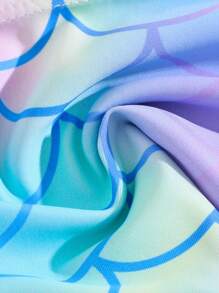 SHEIN 年轻女孩 3 件套印花比基尼套装带荷叶边，两件套，泳衣 - 彩色 - 查看 7