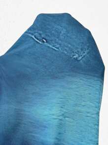 Rafferiza Women's Elegant Blue Tie Dye Ruched Elastic Waist Bodycon Dress, Autumn Maxi Women Outfit Fall Cloth For Women - Navy Blue - View 7