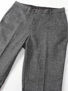Manfinity Mode Men's Casual Commuting Tapered Suit Pants Dress Trousers - Dark Grey - View 6