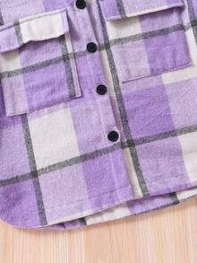 Sparklyn 2pcs Tween Girl Plaid Blouse And Jeans Set Fall Winter - Multicolor - View 4