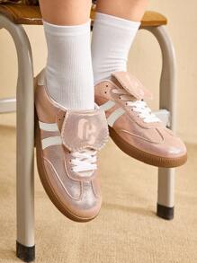 CUCCOO EASI 2024 New Spring Autumn Pink German Language Training Style Women's Shoes, Casual Platform Sneakers, Sport Shoes Fall Tainers
