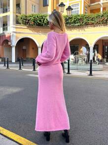 Forever 21 Pink Mohair Midi Skirt, Autumn/Winter
