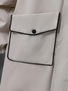 青少年男孩多季节连帽风衣，休闲日常户外外套