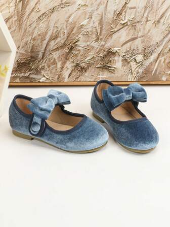 Classic Girl's Anti-Slip Soft Bottom Soft Face Low Vamp Casual Shoes, Comfortable New Autumn Winter Kids Flat Shoes