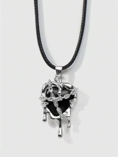 Grunge Punk Heart Pendant Punk Necklace