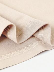 INAWLY 女士休闲夏季字母印花宽松圆领落肩 T 恤，夏季图案 T 恤图案 T 恤女式上衣 - 杏色 - 查看 6