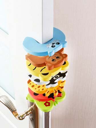 5 pièces Anti-pincement pour bébé/tout-petit, arrêts de porte, cadeaux de décoration de douche de bébé/famille, couleurs aléatoires