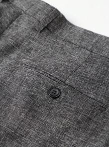 Manfinity Mode Men's Casual Commuting Tapered Suit Pants Dress Trousers - Dark Grey - View 2