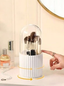 Pinselaufbewahrungsbox für Make-up, 1 Stück 360 Grad drehbare Kosmetikpinsel Aufbewahrungsbox, Kosmetik Organizer für Zuhause, Schlafzimmer, Badezimmer, Wohnzimmer Dekoration, Reiseartikel, Geschenkverpackung, Geschenke für Mütter, Väter, Freunde, Lehrer, Geburtstag, Hochzeit, Schreibtisch, Regale, Accessoires, Geschenkboxen, witzige Geschenke, Aufbewahrung, Make-up Pinselhalter