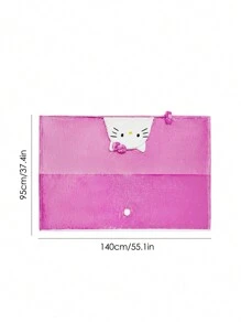 HELLO KITTY AND FRIENDS | SHEIN Kitty Embroidered Bow Decor Cute Wearable Blanket