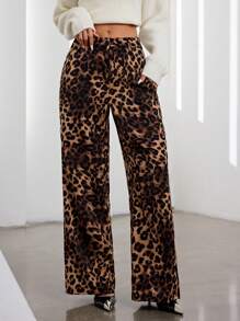 Aveloria Modichic 1pc Women's Classic Random Leopard Print Casual Pants