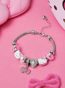HELLO KITTY AND FRIENDS | SHEIN 卡通图案水晶手链 - 彩色 - 查看 2