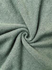 Calvaya Plus Size Spring/Autumn New Arrival Popular Casual Off Shoulder Green Batwing Sleeve Fitted Pullover Sweater - Green - View 6