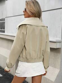 Aveloria Vintage Casual Turndown Collar Design Short Jacket
