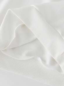 SHEIN 1 件男士时尚休闲圣诞口号印花圆领运动衫，秋冬款 - 白色 - 查看 5