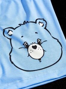 SHEIN X Care Bears Tronco para hombre cómodo con estampado de osito bonito