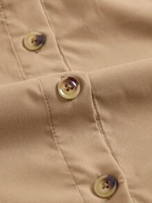 SHEIN MOD Ladies' Solid Color Sleeveless Dress With Pockets, Summer