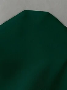 VaVaBold Chaqueta de blazer de cuello chal recortada de unicolor elegante para mujer, para trabajo, primavera y otoño - Verde - Ver 5