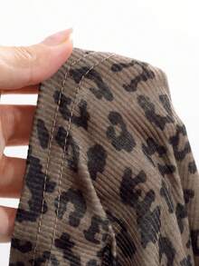 DAZY Women's All-Over Print V-Neck Short Sleeve T-Shirt, Summer Tee - Brown - View 7