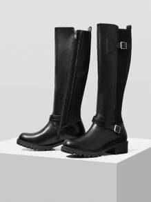 MOTF PREMIUM WOMEN'S FASHION PERSONALIZED VERSATILE MID-CALF KNIGHT BOOTS, SUITABLE FOR HALLOWEEN