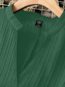 SHEIN Clasi Plus Size V-Neck Long Sleeve Casual Loose Soft Gentle Quality Dress