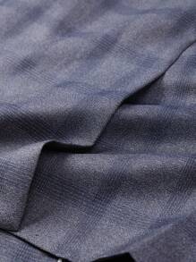 Manfinity Mode Conjunto de chaqueta y pantalones a cuadros de talla grande para hombre - Azul - Ver 4