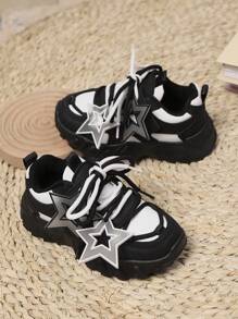 נעלי ספורט אופנתיות לילדים לבנים ולבנות - שחור - ראה 4