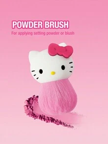 HELLO KITTY AND FRIENDS | SHEIN 3D 猫咪图案粉色化妆刷 - 粉色 - 查看 3