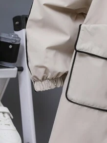 青少年男孩多季节连帽风衣，休闲日常户外外套