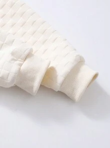 SHEIN Set de 2 piezas de Sudadera y Pantalón de chándal con estampado de letra suelta y texturizada para niña preadolescente, otoño