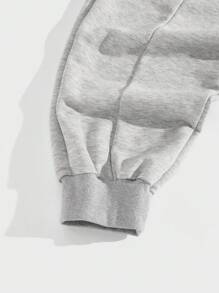 Manfinity Hypemode Men's Casual Letter Tape Patchwork Cuffs Sweatpants