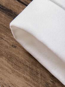 Bộ 2 món Bé Gái Thêu Chữ Cổ Áo Dài Tay & Váy Xếp Ly Màu Trơn Trang Phục Thường Ngày - Nhiều màu - Xem 4