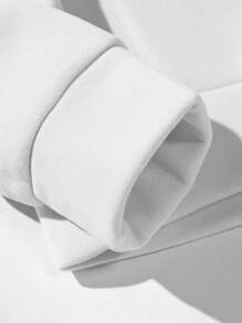 Manfinity EMRG Men's Cartoon Graphic Print Hoodie Sweatshirt - White - View 5