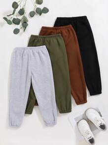 SHEIN Explorewe Quần thun co giãn cho cô gái trẻ Chân thẳng thời trang dạo phố Quần bó sát - Nhiều màu - Xem 2