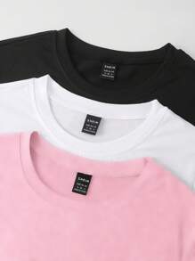 FavEase Women's Solid Color Crew Neck Long Sleeve Slim Fit T-Shirt, Spring And Summer Fall Cloth For Women