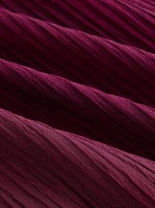 SHEIN Unity Ladies Halter Tie Backless Ruched Loose Elegant Fashion Dress - Hot Pink - View 4